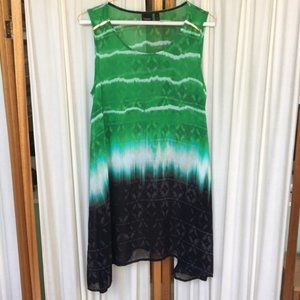 Sheer tie-die Rafaella swim coverup M